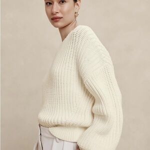 Banana Republic Soft Cream Knit Sweater